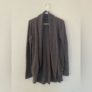 Barefoot Dreams Bamboo Chic Lite circle cardigan XS/S Cozy Gray Open Front